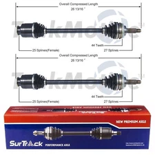 2 Front CV Axle Shafts SurTrack Set for Subaru Impreza Baja Legacy AWD 1999-2006