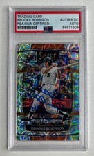 Brooks Robinson Signed 2022 Prizm Select Card Orioles #69 'HOF 1983' Slabbed PSA