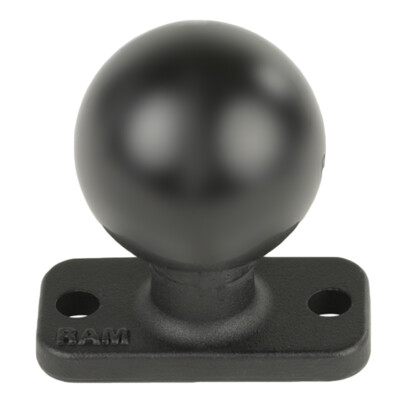 RAM Mount 1'' x 2'' Rectangular Aluminum Two Hole Base w/ 1.5'' Ball  - RAM-202U-12