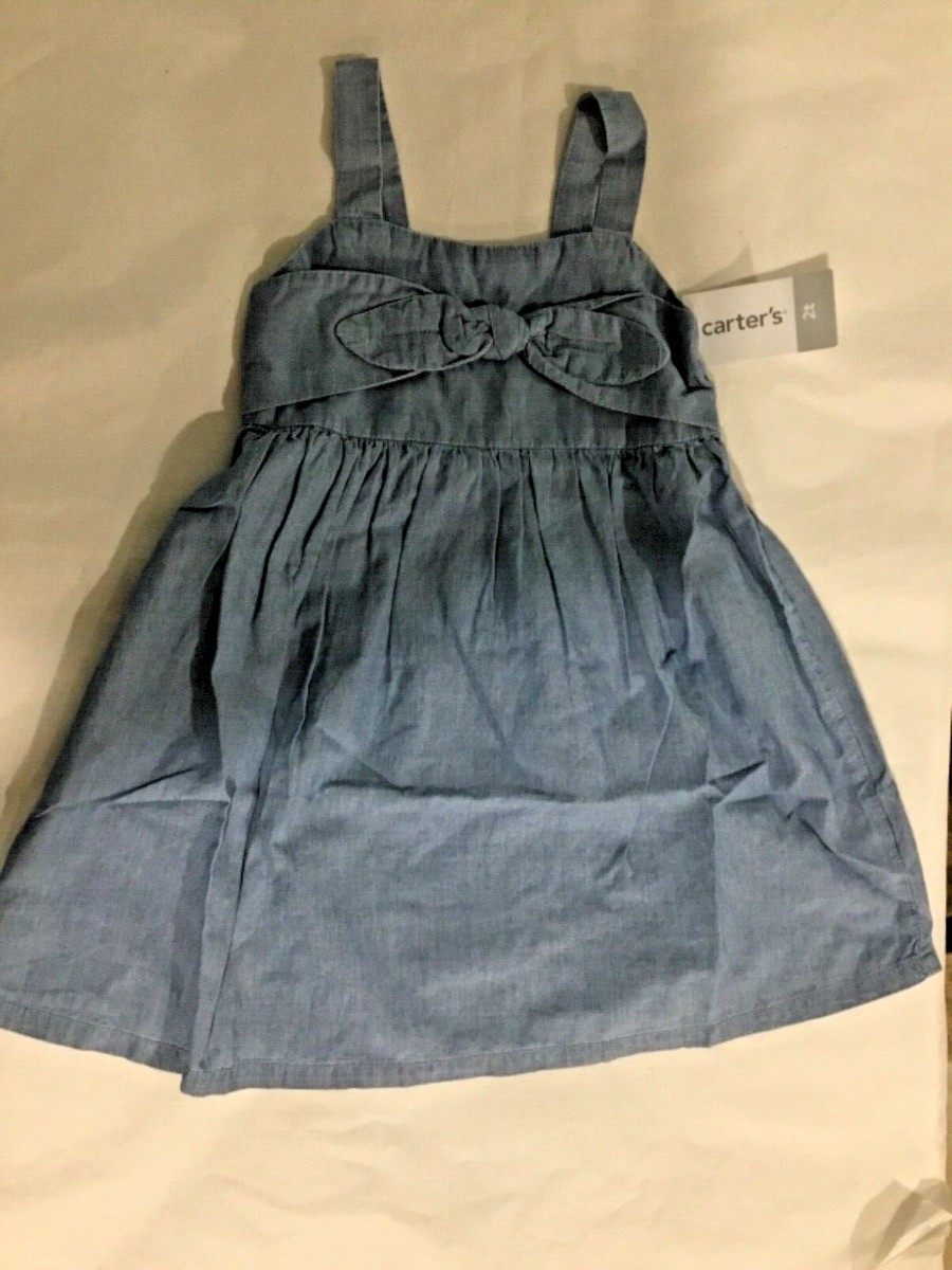 denim dress 2t vtg 2T girls denim dress changeable large collar NWT JCpenney