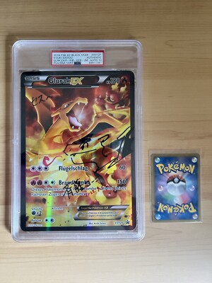 2016 Pokémon German Charizard EX JUMBO Kouki Saitou Signed PSA 10