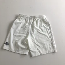 Adidas Youth Short White Black Adidas Logo Athletic Active Gym Soccer Run Train￼