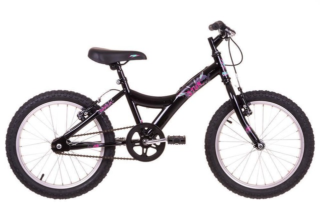 black and pink mountain bike
