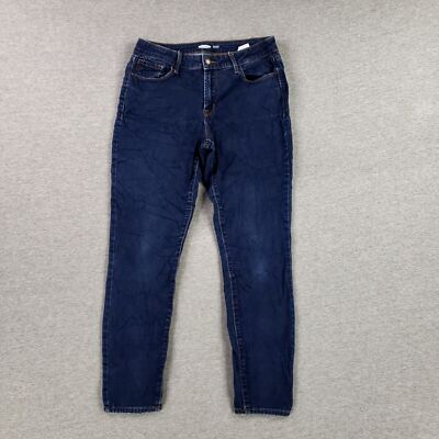 Old Navy Size 8 Rockstar Super Skinny Jeans Stretch Dark Wash Stretched Out