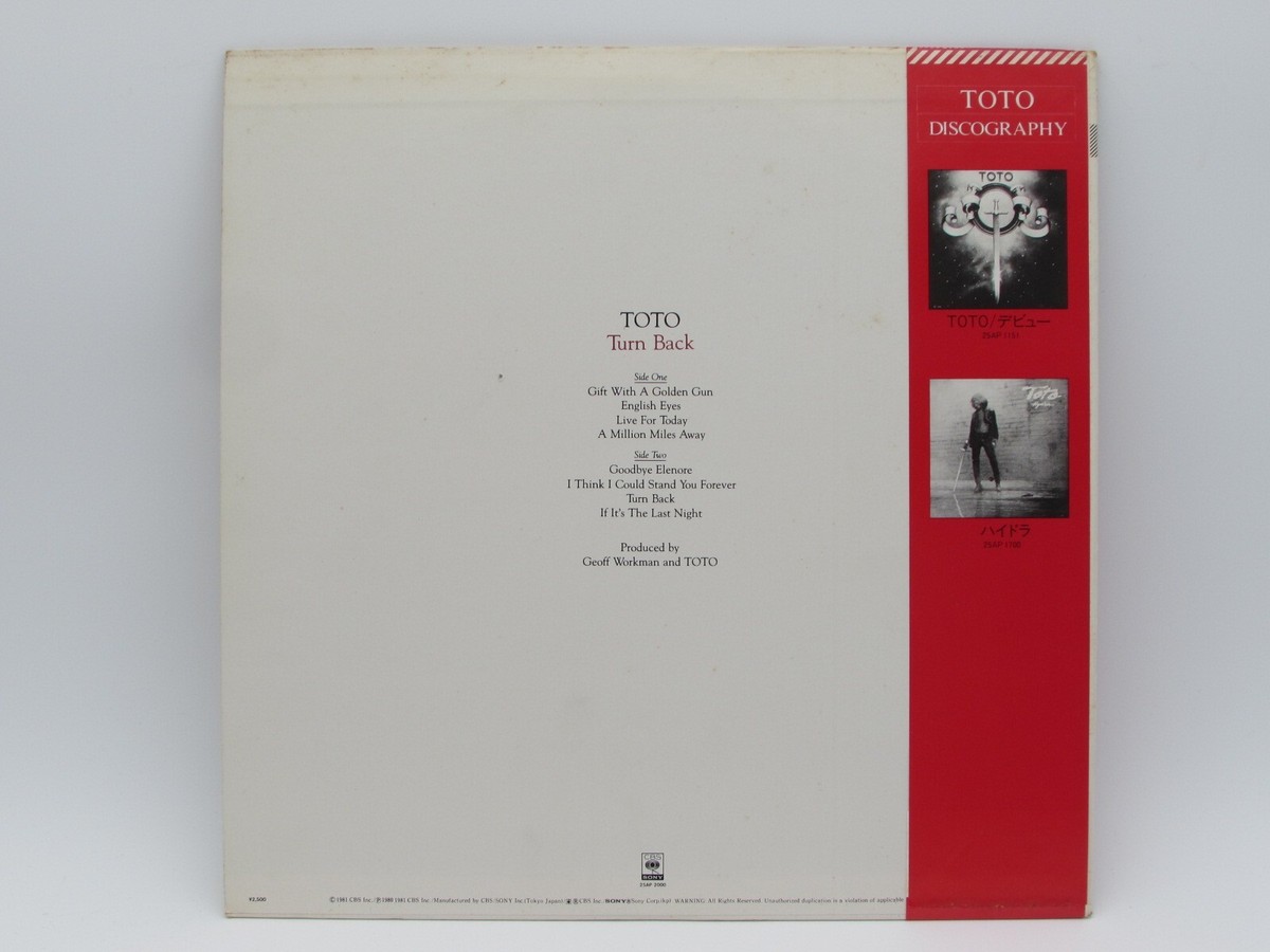 Toto Turn Back 25AP2000 W/Obi insert Poster JPN Vinyl LP S959 | eBay
