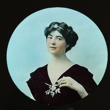 Antique Sing Along Magic Lantern Slide DeWitt Banks Mill Stream Pretty Lady