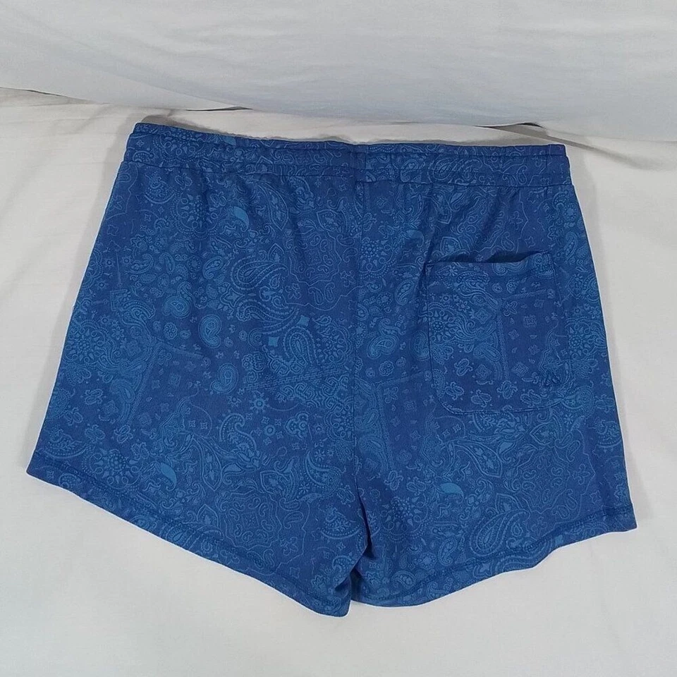 Shorts femininos de lã design alpino - corante índigo tamanho XL C22 - Imagem 2 de 2