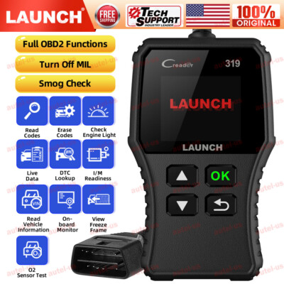Launch CR319 Car OBD2 Code Reader OBDII Scan Tool Read & Clear DTCs Check Engine