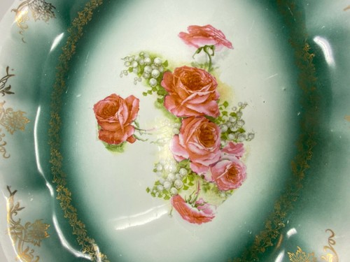 Homer Laughlin The Angelus 15" x 11" Oval Hudson Platter Serving Tray Pink Roses - Picture 10 of 12