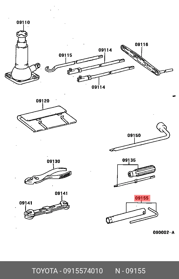 Genuine OE wrench, spark plug, 0915574010 for TOYOTA 09155-74010 