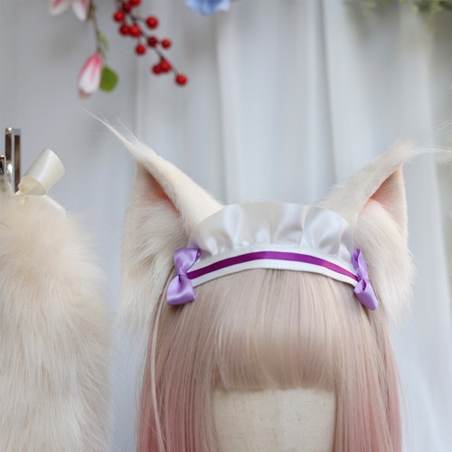 Halloween Coon Cat Wolf Paradise Chocolate Vanilla Cat Ear KC HairHoop Cosplay - Picture 3 of 7