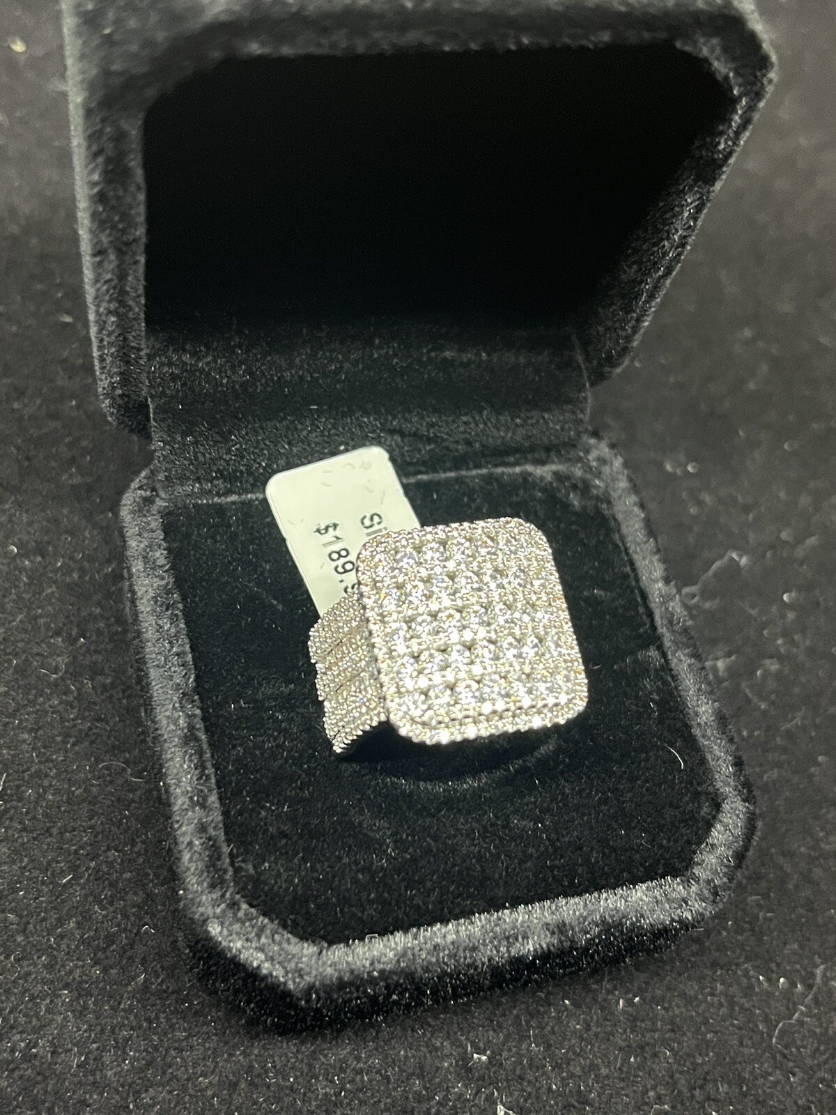 14K White Gold Filled Iced VVS CZ Hip Hop Ring. Passes a clarity