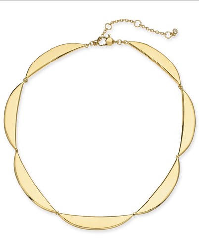 $128 Kate Spade gold tone scalloped 14 