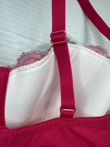 Adore Me Colete Contour Plus Balconette Bra Printed Lace Rose Size 32DD NWT - Picture 7 of 10