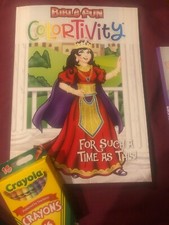 Bible fun coloring activity book Colortivity boys girls Crayola 16 Crayons Ester
