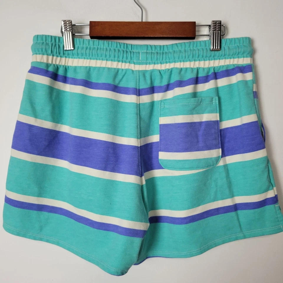 Wildfox女式S码蓝色条纹运动休闲短裤 — 第 3/4 张图片