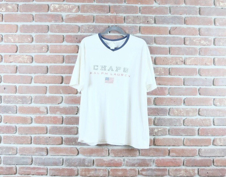 Vintage 90’s Chaps Ralph Lauren Usa Flag Shirt Vtg Polo