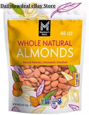 3 lbs Member's Mark Natural Whole Almonds (48 oz) - NEW FRESH!