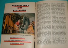 1961 TV ARTICLE / JOSEPH JOE KEARNS is MR WILSON on DENNIS THE MENACE SERIES