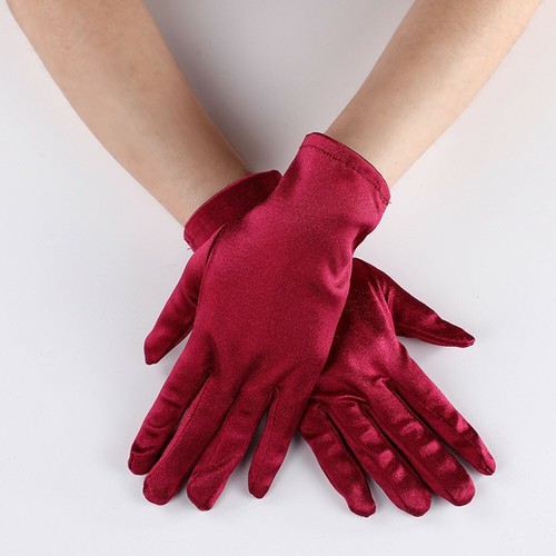 Womens Gloves Evening Dress Glossy Ladies Party Prom Satin Short Newest - Picture 24 of 27