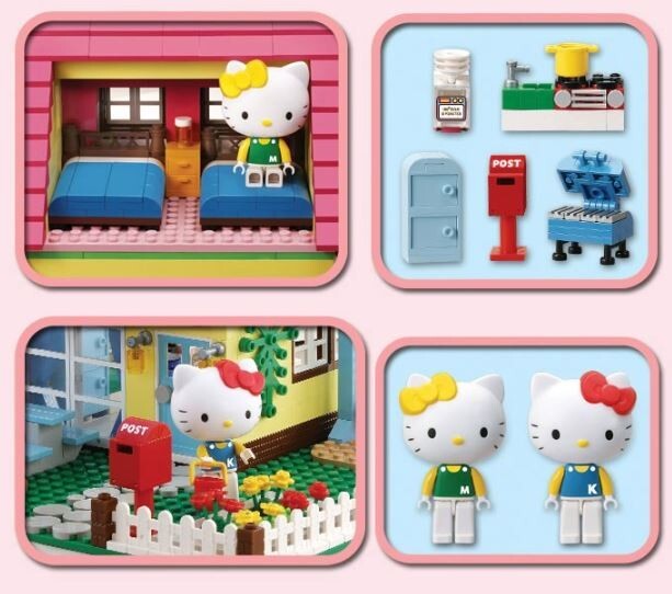 Oxford Hello Kitty HOUSE Brick Block Assembly Figures