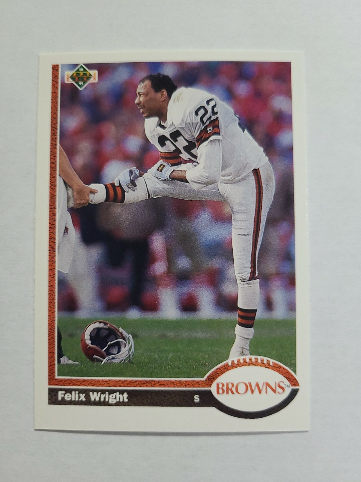 FELIX WRIGHT 1991 UPPER DECK FOOTBALL CARD # 243 E1937