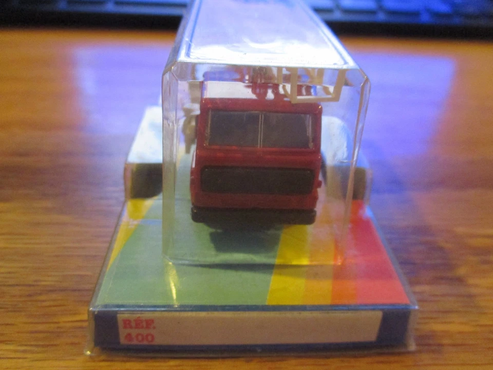 Norev Red and Silver Fire Truck HO Scale MIP France w Free ship! - Image 3 of 4