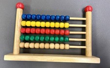 Vintage Wood Abacus Child's Toy 15 " x 10"
