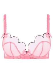 Agent Provocateur LORNA Bra 34C NWT Baby Pink & Black Orig. $130 VERY RARE! [G]