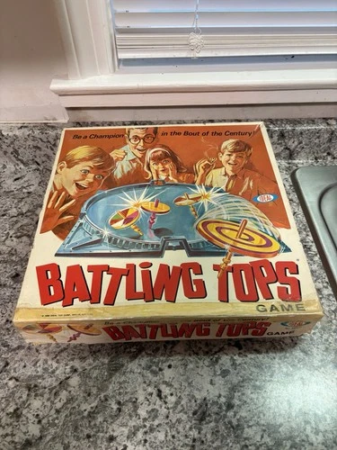 Vintage 1968 Ideal Battling Tops Game Board Game #2340-8 Original Box RARE VGC