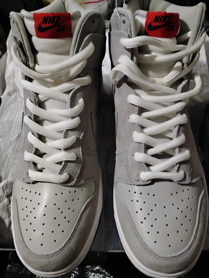 NEW Nike Dunk High Pro SB Pee Wee Herman sz 11 Gray 305050-004 Skate Shoe 2007 - Image 2 of 4