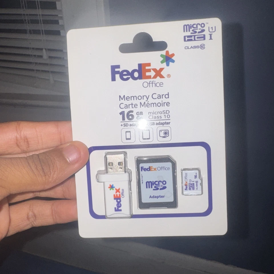 Fedex 16GB MicroSD Micro SDHC TF Flash Class 10 Memory Card 16G with Adapters - Image 2 of 4