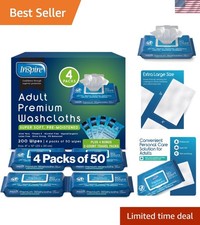 Oversized 8x12 Adult Wet Wipes: Hypoallergenic Cleansing for Seniors - 200 Count