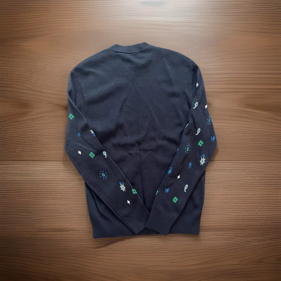 Suéter Ceremonia de Apertura para Mujer XS - Azul Marino Floral Patrón Paisley Foto 3 de 4