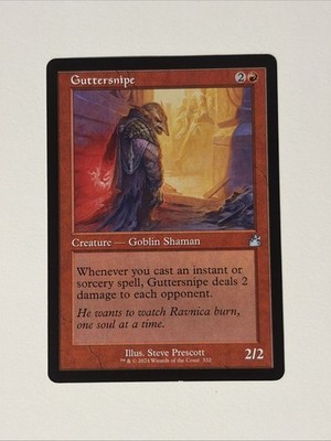 MTG Guttersnipe Retro Border 332 Ravnica Remastered Magic