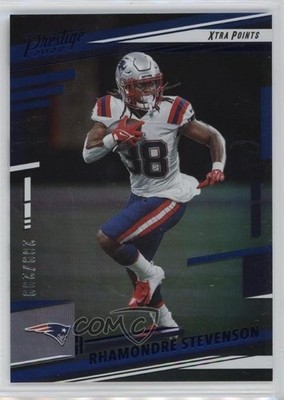 2022 Panini Prestige Xtra Points Premium Blue /299 Rhamondre Stevenson #200 3hd