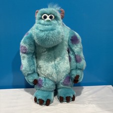 Disney Store PIXAR MONSTERS INC SULLY Blue Soft Plush Stuffed 17'' Authentic
