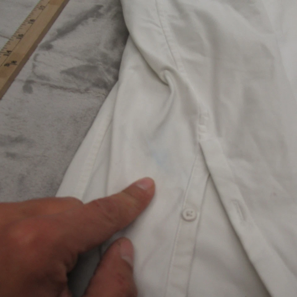 Lululemon 正装衬衫男式 XL 白色长袖纽扣正式休闲袖口 — 第 3/4 张图片