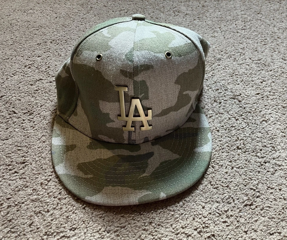 Gorra de béisbol de los Dodgers de Los Ángeles MLB New Era talla 7 1/2 camuflada Foto 2 de 4