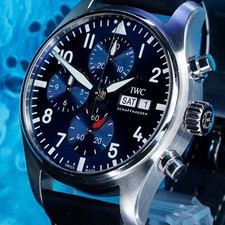 IWC Pilot Chronograph Watch Blue Dial 41mm IW388101 2025 Warranty to 2033 6