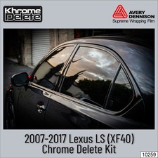 Chrome Delete Vinyl Wrap Fitting The 2007-2017 Lexus Ls460 Xf40 Glossy Black