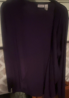 Chico's Knit Cardigan Sweater Purple Long Sleeve Women