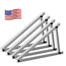 2Set 118CM Solar Panel Brackets 0-90° Adjustable Tilt Mount Rack Bracket Caravan