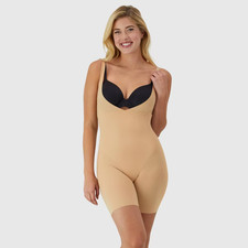 Maidenform Tummy Control Shapewear Bodysuit Body Beige Size:L NWT