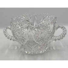 Fine Antique American Brilliant Cut Crystal Glass Ice Bucket