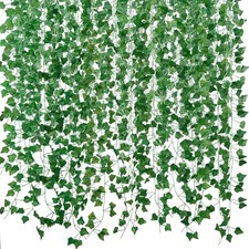 12 PACK 6.8 Ft Artificial Hanging Garland Ivy Leaves Plants Vines Home Decor USA