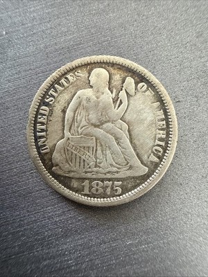 1875 Liberty Seated Dime *Love Token*