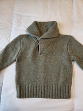 SUÉTER RALPH LAUREN Polo Verde 100% CACHEMIRA Cuello Chal Cárdigan Preppy 9M