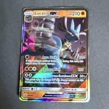 Pokémon TCG Lucario GX SM100 SM Holo Full Art Black Star Promo 210 HP English on eBay