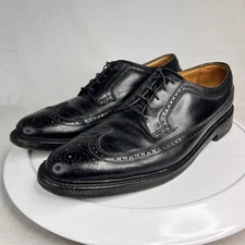 Florsheim Imperial Black Longwing Gunboat Blucher W/ Brogued Styling Size 12 D